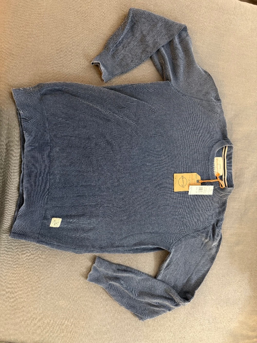 Weatherproof Vintage Stonewash Crewneck Sweater Men’s Small Pageant Blue NWT